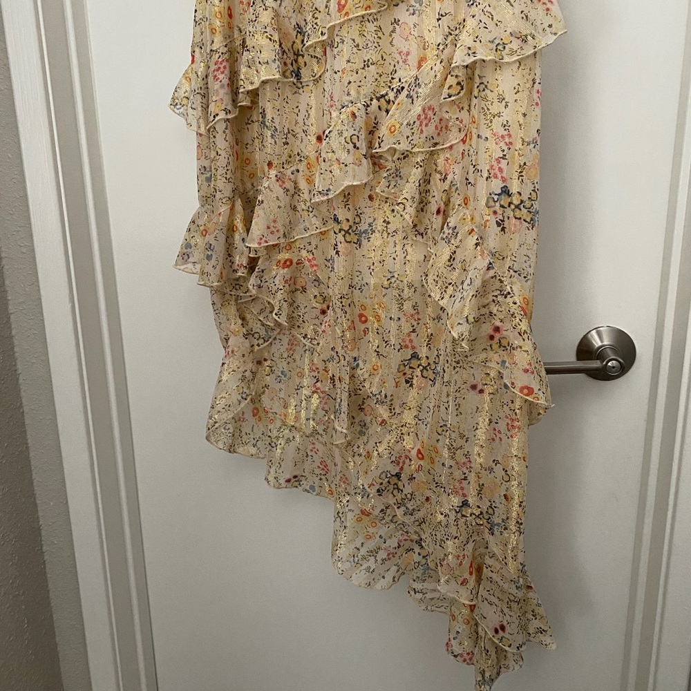 Asymmetrical Ruffle Floral Dress - Picture 4 of 10